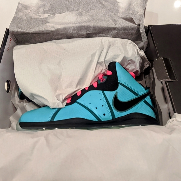 New Size 9 - Nike LeBron 8 VIII Retro South Beach 2021 - Picture 4 of 8